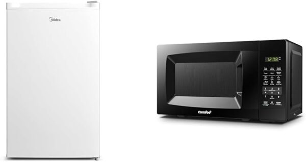 Midea WHS-109FW1 PMB Countertop Microwave Oven with Sound On/Off, ECO Mode
