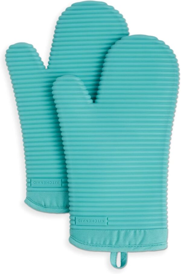 KitchenAid Ribbed Soft Silicone Oven Mitt Set