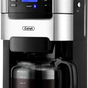 Gevi 10-Cup Drip Coffee Maker with Built-in Grinder