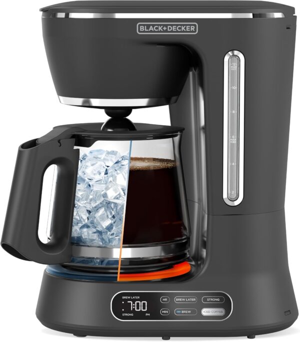 BLACK+DECKER 12-Cup Digital Coffee Maker with Washable Basket Filter - Image 5