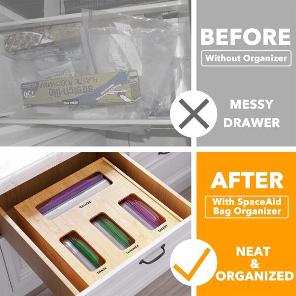 SpaceAid Bag Storage Organizer for Kitchen Drawer - Image 2
