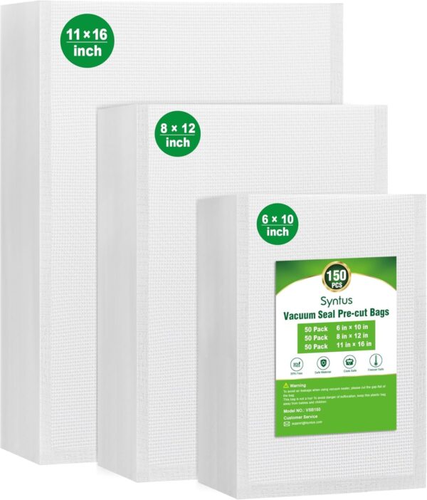 Syntus Vacuum Sealer Bags, 150 Gallon 11