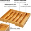 Expandable Bamboo Kitchen Drawer Organizer for Cutlery and Utensils - Image 3