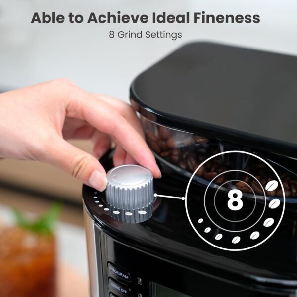 Gevi 10-Cup Drip Coffee Maker with Built-in Grinder - Image 3