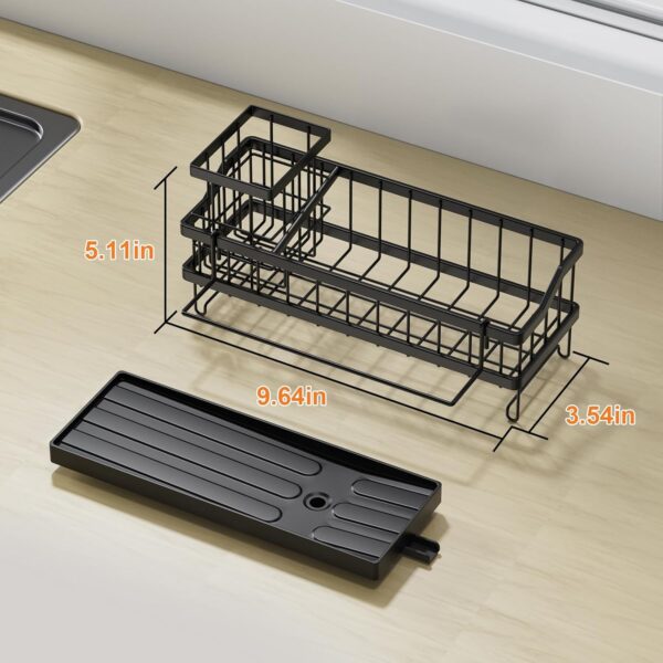 Sponge Holder for Kitchen Sink - Countertop Rustproof Stainless Steel, Sink Caddy, Kitchen Gadgets Accessories - Image 5