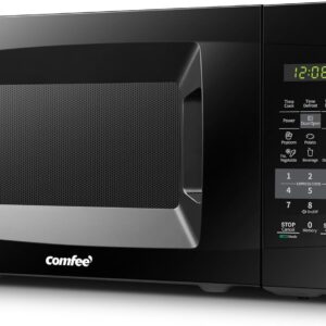 COMFEE EM720CPL-PMB Countertop Microwave Oven with ECO Mode and Easy One-Touch Buttons