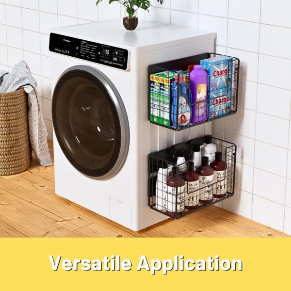 Magnetic Shelf for Fridge with Wood Lid, Fruit Potato and Onion Storage Bins - Image 4