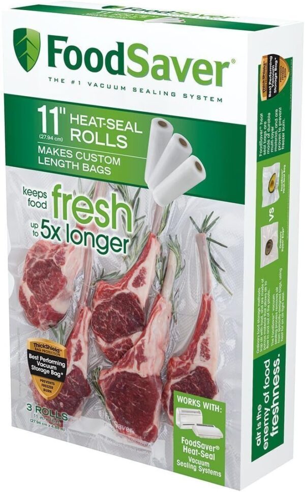 FoodSaver Custom Fit Vacuum Sealer Bags, 11 x 16\' (Pack of 3)