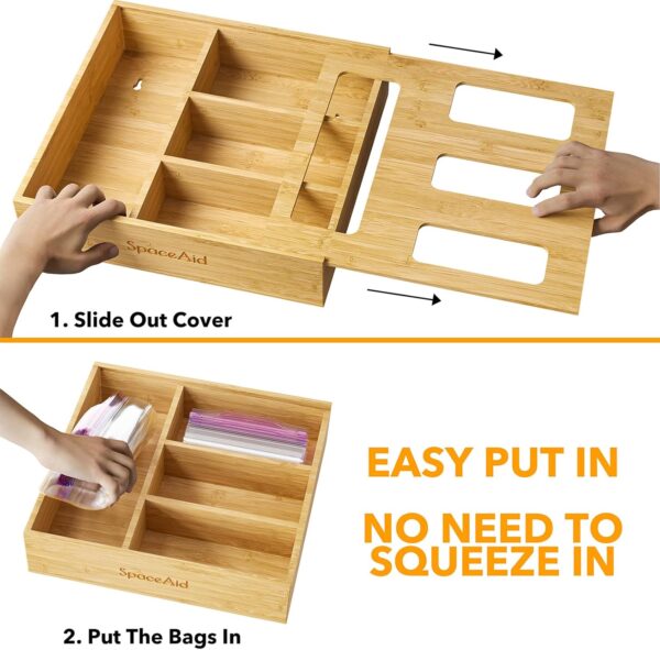 SpaceAid Bag Storage Organizer for Kitchen Drawer - Image 4