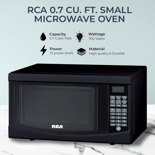 Small  Compact Microwave Ovens for Small Spaces, Countertop, Apartment - Image 3