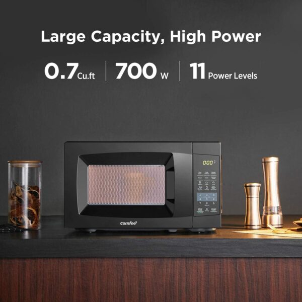 DECKER Compact Refrigerator & Countertop Microwave Oven with Sound On/Off - Image 6