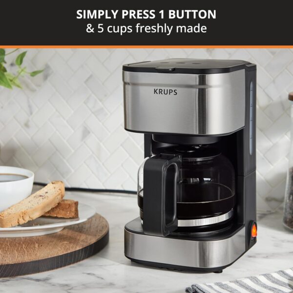 KRUPS Simply Brew Compact 5 Cup Coffee Maker - Image 2