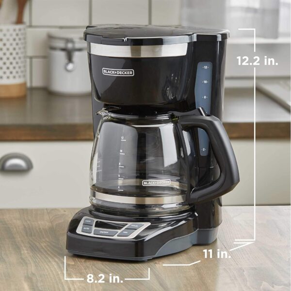 BLACK+DECKER 12-Cup Digital Coffee Maker with Washable Basket Filter - Image 3