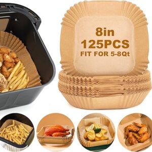 Air Fryer Paper Liners, 125Pcs Parchment Paper