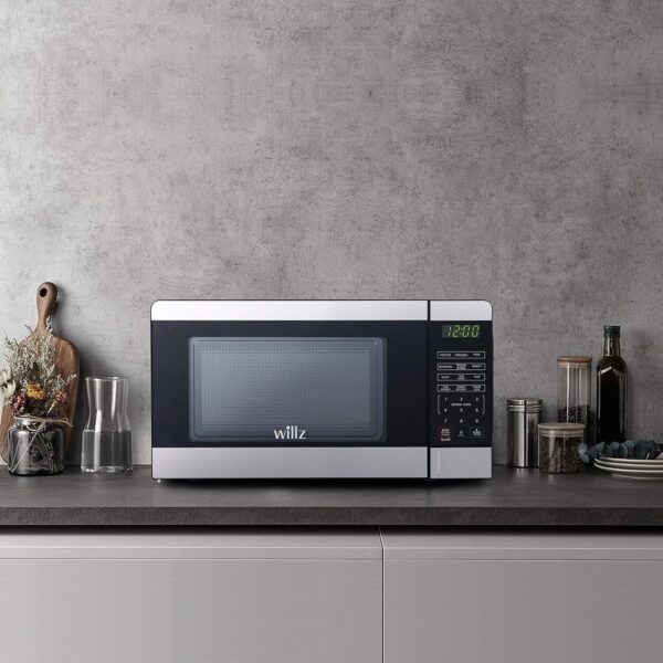 Willz Countertop Small Microwave Oven with 6 Preset Cooking Programs Interior Light LED Display - Image 3